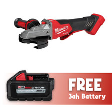 Milwaukee 2886-20 M18 FUEL 5" Flathead Braking Grinder XC 6ah Battery