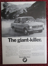 1970 Bmw 2002 Sports Coupe Car Print Ad The Giant-killer Original Vintage 1970 Bmw 2002 Sports Coupe Car Print Ad The Giant-killer Original Vintage