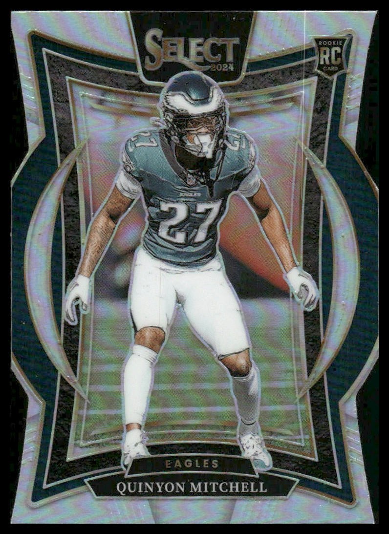 Quinyon Mitchell Rookie RC 2024 Panini Select #55 Silver Prizm Die Cut Eagles