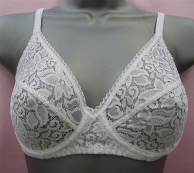 Damen Untertöne 2716 YB441 Bügel Halb Blickdicht Weiß BH 2er Pack Weiß 40C