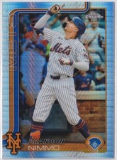 Brandon Nimmo 2025 Topps Chrome Silver Prism Refractor #280