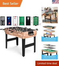 2x4ft 10-in-1 Combo Game Table Set for Home, Game Room, Friends  Family w/Ho...