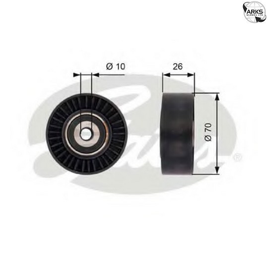 GATES-OE T36393 Deflection/Guide Pulley, V-ribbed belt for FORD,JAGUAR,LAND ROVE - Image 14