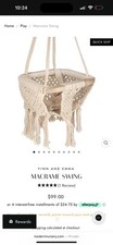 Finn Emma Handmade Organic Cotton Macrame Baby Swing - Plastic Free