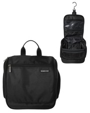 Hanging Toiletry Bag with Rotating Hook, Black Toiletry Organizer, Bathroom Bag