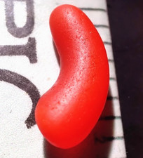 Sunset Orange Glitter Millefiori Cane Multi Real Davenport Beach Sea Glass