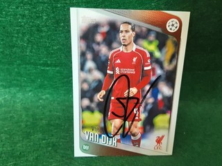 VIRGIL VAN DIJK LIVERPOOL Signed Topps Football Trading Card