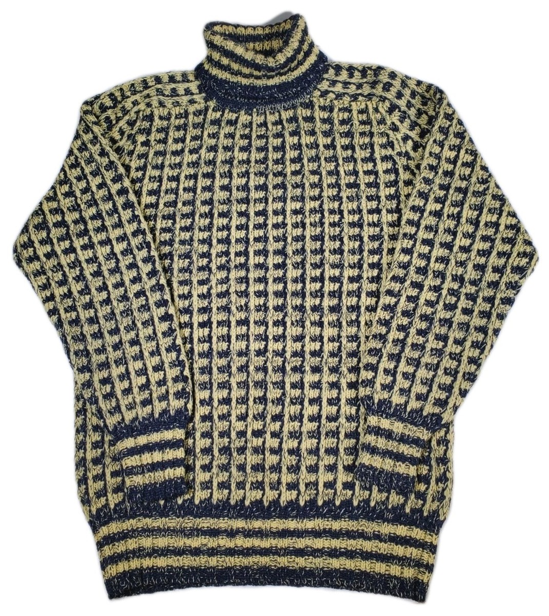 ニット+セーター vintage used knit 古着 00s Canada製 Great Northern Knitters ラインリブ ヘビー ウール