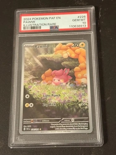 Pokemon Pawmi PSA 10 #226 Paldean Fates Shiny English Illustration Art Rare PAF
