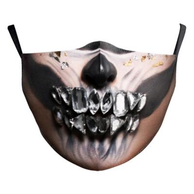 Halloween Mund-Nasen-Maske Diamond Skull Community Maske