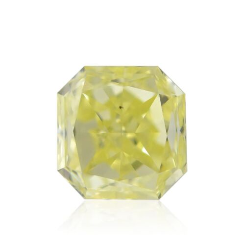 Diamante naturale taglio radiante sciolto 0,37 carati fantasia colore giallo chiaro regalo donna - Foto 1 di 11