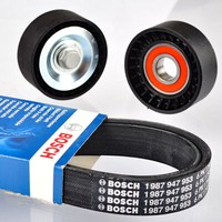 Bosch 6PK1496 Keilrippenriemen + Rolle FüR Ford B-MAX C-MAX Fiesta Focus