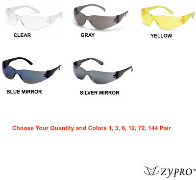 Grey Clear Protective Polycarbonate Eyewear BBS Safety Glasses 1Pack - 144Pack