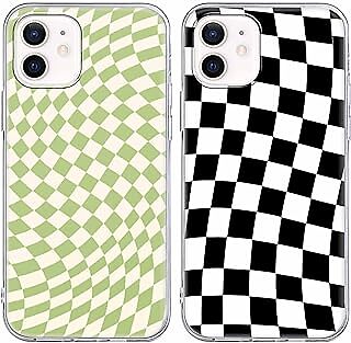 RUMDEY 2 Pack Twist Checkered Design for iPhone 11 6.1