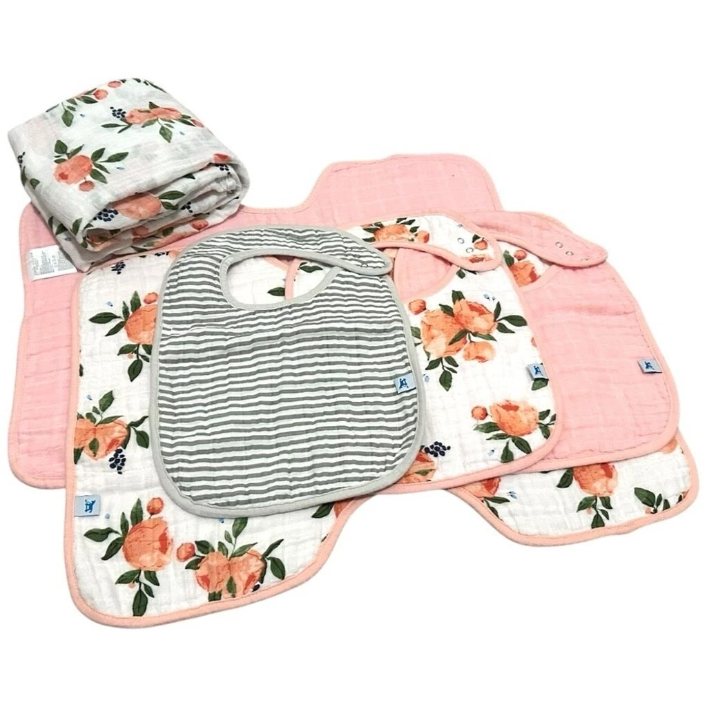 Little Unicorn Watercolor Roses Cotton Muslin Gift Set Swaddle Bibs Burp Cloth
Opens in a new window