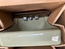 Kohler 2705 Hampton Wall-mount commercial bathroom sink w/ faucet, AVOCADO