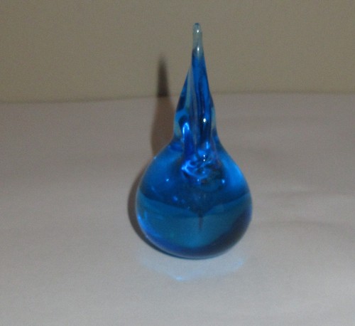 Swedish Blue Bird Of Happiness Figurine Konst Glashyttan Urshult Glass 2.75" - Picture 5 of 6