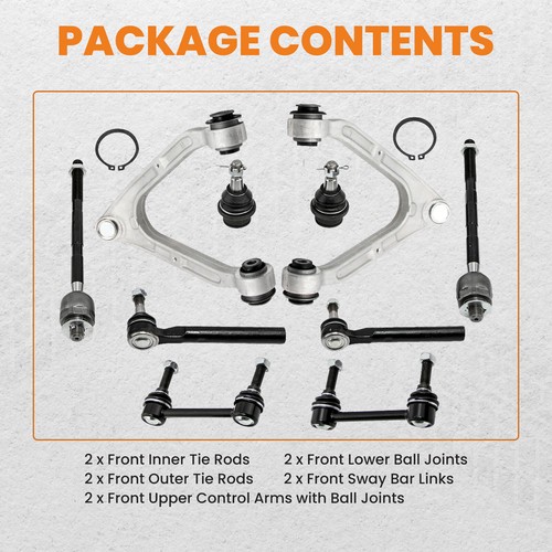 10x Control Arms Ball Joint Tie Rod Sway Bar Link Kit LH & RH For Hummer H3 H3T - Picture 5 of 9