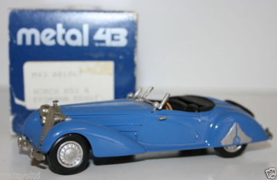 Metal 43 1/43 Scale 001067 - Horch 853 A Erdman Rossi - Blue - R.M.Toys Ltd