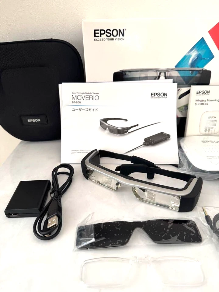 EPSON MOVERIO BT-200 Smart Glasses AR Display Wi-Fi Bluetooth New From JAPAN - Image 4 of 4