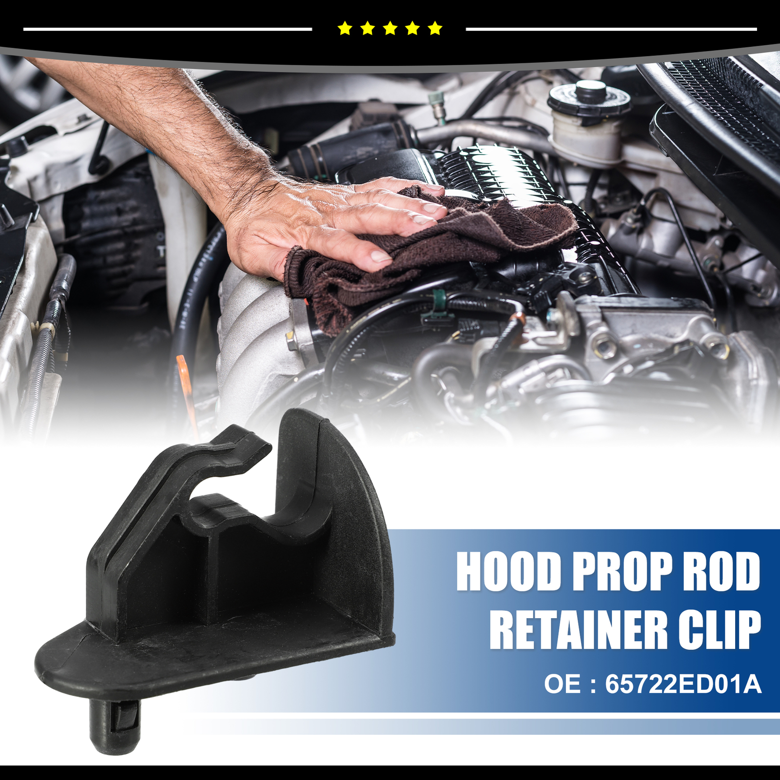 Piece of 2 Hood Prop Rod Holder Hood Clip for Nissan Kicks 2018-2019 ...