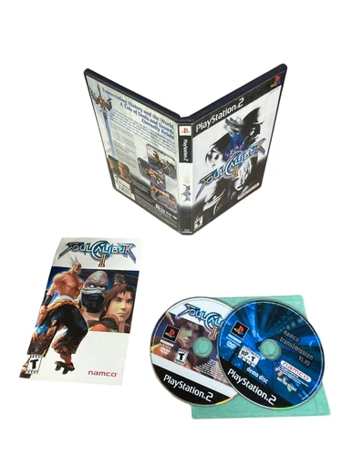 Sony PlayStation 2 PS2 CIB COMPLETE TESTED Soul Calibur II 2  w/ Demo BL