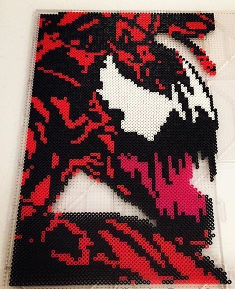 Carnage kandi rave perler edc PLUR hama wall art spiderman bead sprite  marvel