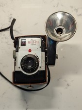 KODAK Brownie Bull's-Eye Camera-/Kodalite Midget Flasholder with half of case.