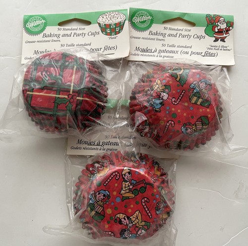 Wilton Weihnachtselben Backbecher Muffin Cupcake Futter 3 Packungen 150 Stück