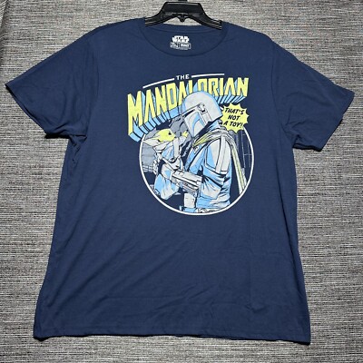 Stars Wars T Shirt Men's XL Blue Short Sleeve Mandalorian That's Not A Toy