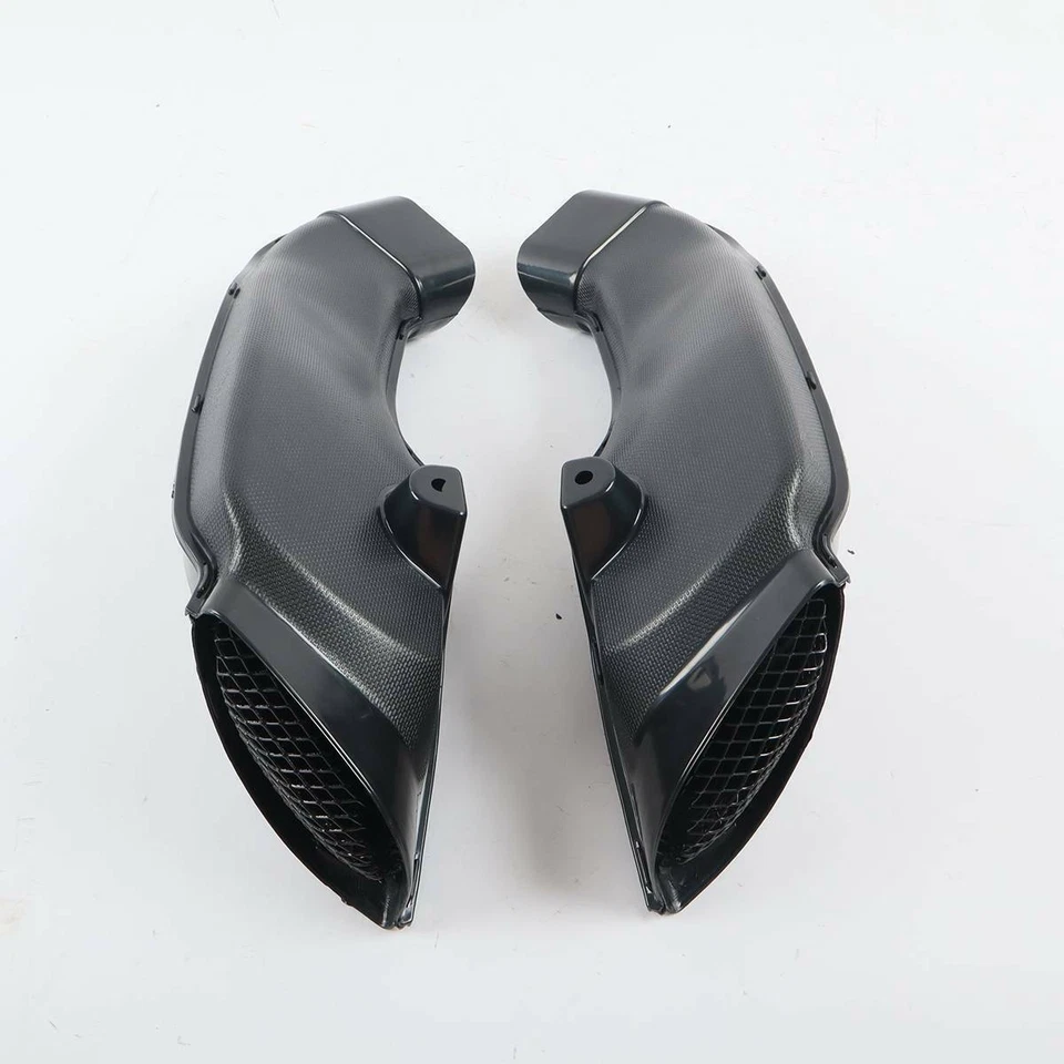 For SUZUKI GSXR1000 2003-2004 ABS Pair Ram Air Intake Tube Ducts Unpainted Black Foto 2 de 4