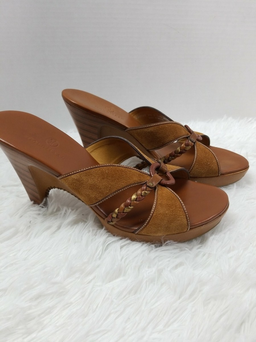 Cole Haan womens heels 202896 Braided Slides Heels Stitched Open