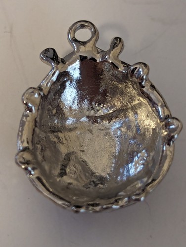 Red & Black with Silver Shimmering Ladybug Pendant 1.25" Jewelry - NEW - Picture 5 of 5