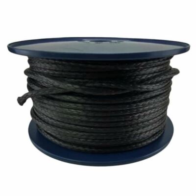 4 mm schwarz Dyneema SK75 12 Litzen hochfestes Seil x 15 Meter