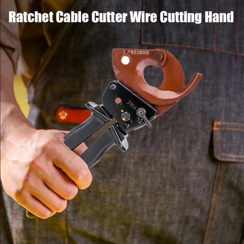 Cortador de cable de trinquete Herramienta de corte de alambre de acero al manganeso Alicate cortador de alambre Foto 4 de 4