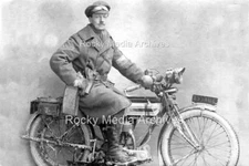 Qrs-31 WWI, Motor Cycle Dispatch Rider, Reg No' 43340C. Photo