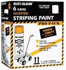 RustOleum P2593849 Professional Striping Spray Paint Contractor Pack 18 oz White