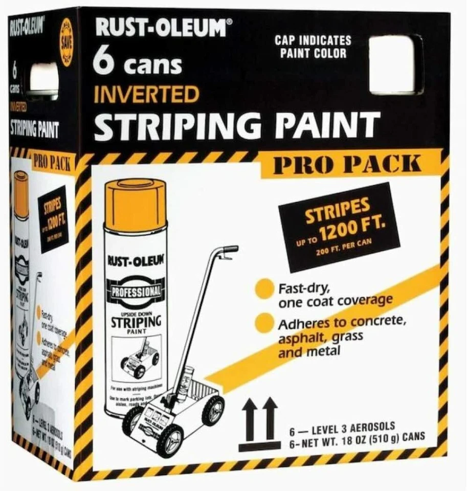 RUST-OLEUM RustOleum P2593849 Professional Striping Spray Paint Contractor Pack 18 oz White