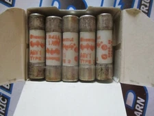 SHAWMUT A6Y1, BOX OF (10), 1 AMP,  600 VOLT,  TYPE 2 MIDGET FUSE-  NEW