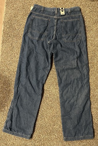 Zonz Jeans Vintage 1996 90s Y2K Baggy Long BRAND NEW TAGS Navy 36 Waist - Picture 5 of 8