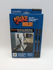 Quake HOLD Universal Flat Screen Safety Straps 4520 Black Up To 70  TV 150 lbs