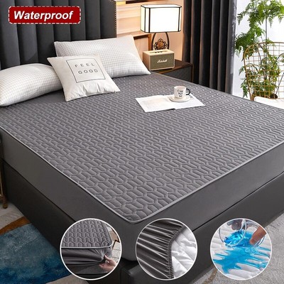 Fitted Bed Sheet Thickened Quilting Craft Mattress Cover Protector Cover Elastic