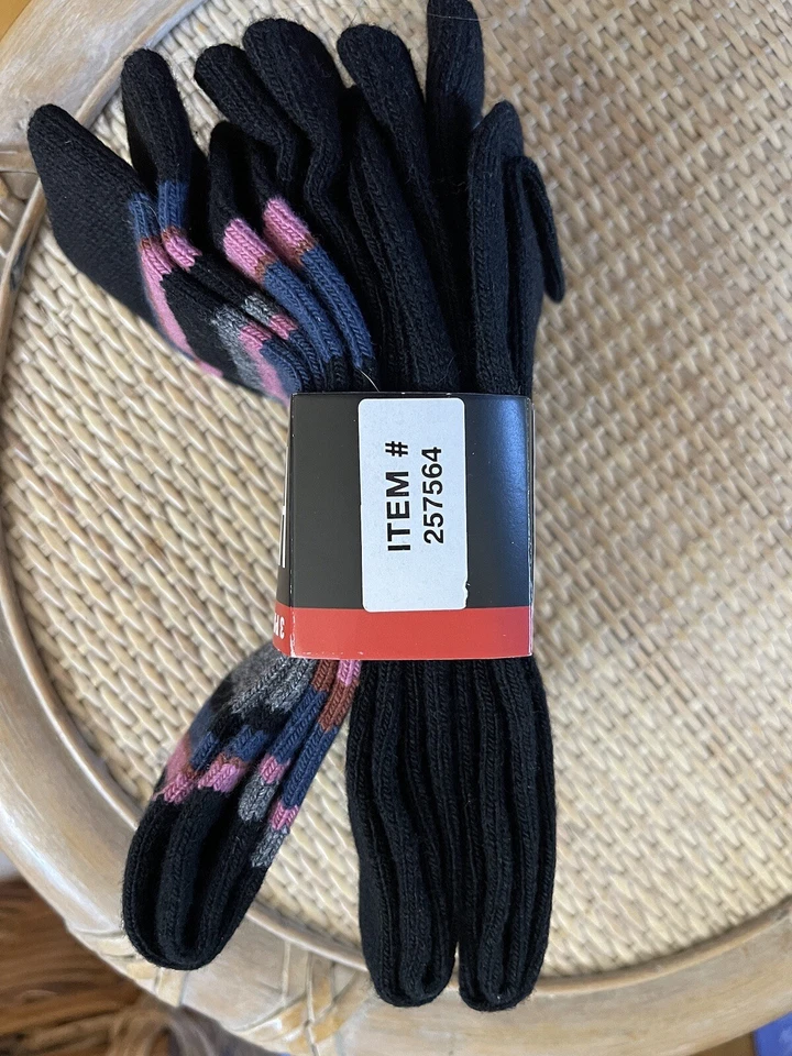 New NWT Hot Sox 3 Pairs, 1 Striped, 2 Solid Black, Luxury Cashmere Blend Socks - Image 4 of 4