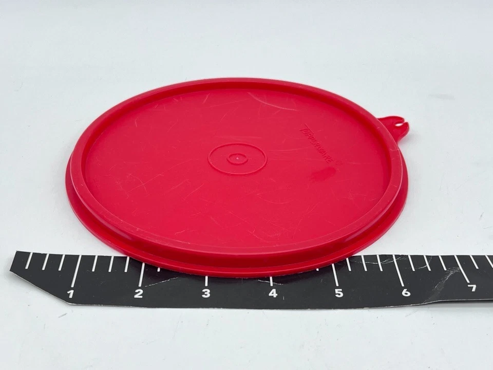 Red Tupperware 6" REPLACEMENT LID #227 for Containers 155 1405 264 234 1842 227G - Image 2 of 3