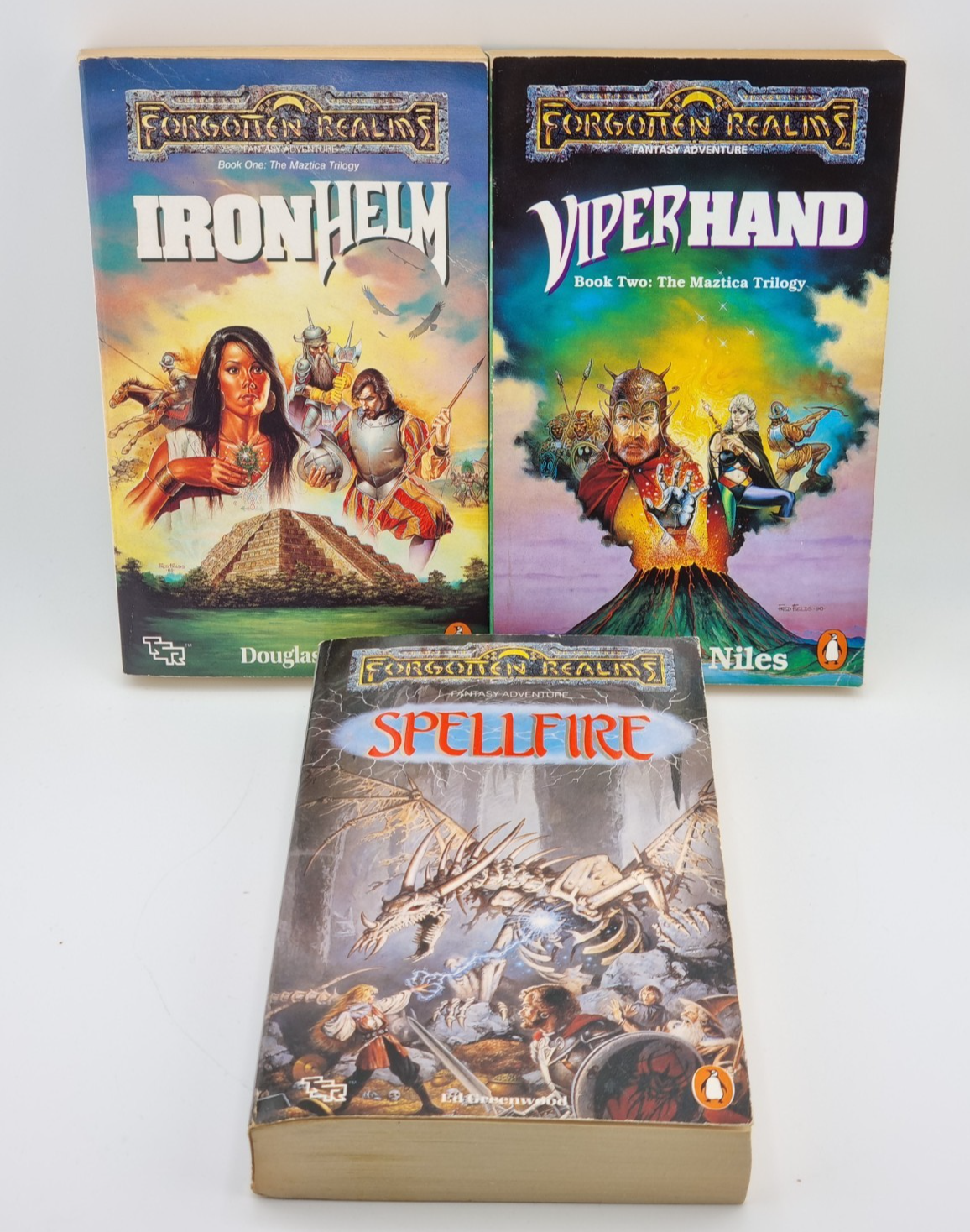 Forgotten Realms The Maztica Trilogy 1 & 2 Spellfire Penguin Books Vintage Rare