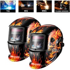 Large Viewing True Color Solar Powered Auto Darkening Welding Helmet Welder Mask