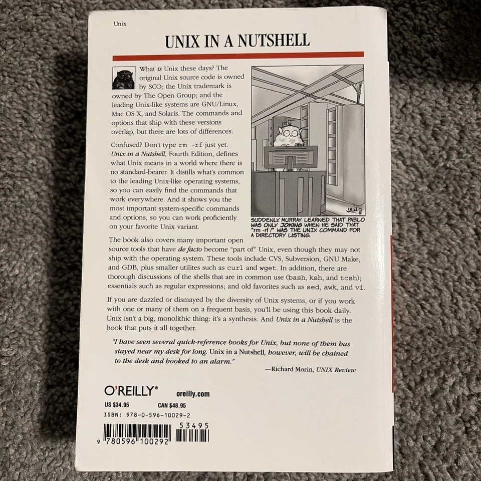 Unix in a Nutshell, Fourth Edition - Paperback By Robbins, Arnold - VERY GOOD - Image 2 of 2