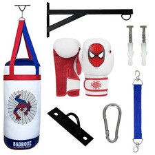 Badboxe Set sacco da boxe per bambini 2 piedi pre-riempito 20 libbre con guantoni da boxe gratuiti