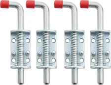4 Pack Metal Lock Barrel Bolt Spring Loaded Locking Latch 6.5" Long W/Gr