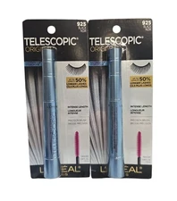 2 Pack L'Oreal Telescopic Original Waterproof Mascara Black Noir 925